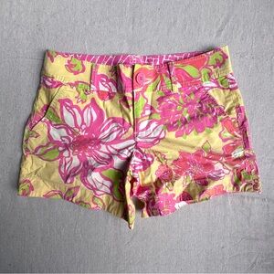 Lily Pulitzer women’s size 2 Floral Pink and Yellow Women's Shorts